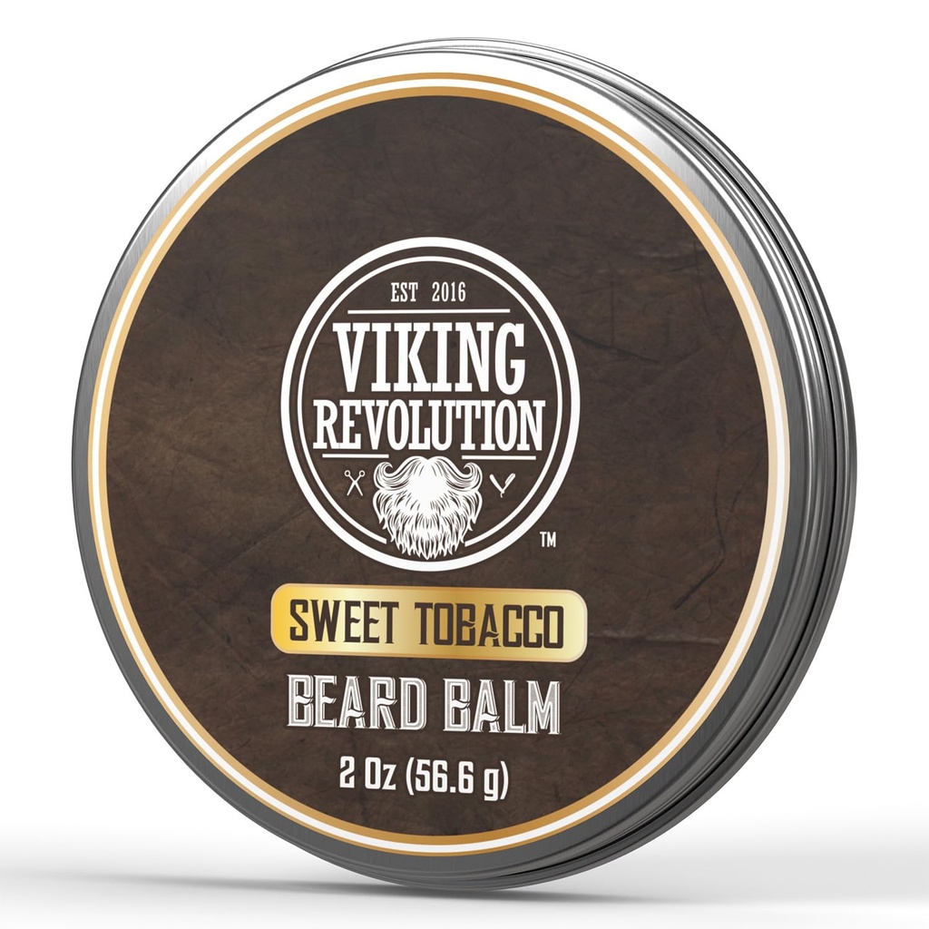 Viking revolutie Sweet Tobacco Baard Balsem - tabak geurende baard Butter met Argan Oil & Jojoba Oil - Softens and Moisturizes Beards for Men (2oz, 1 Pack)