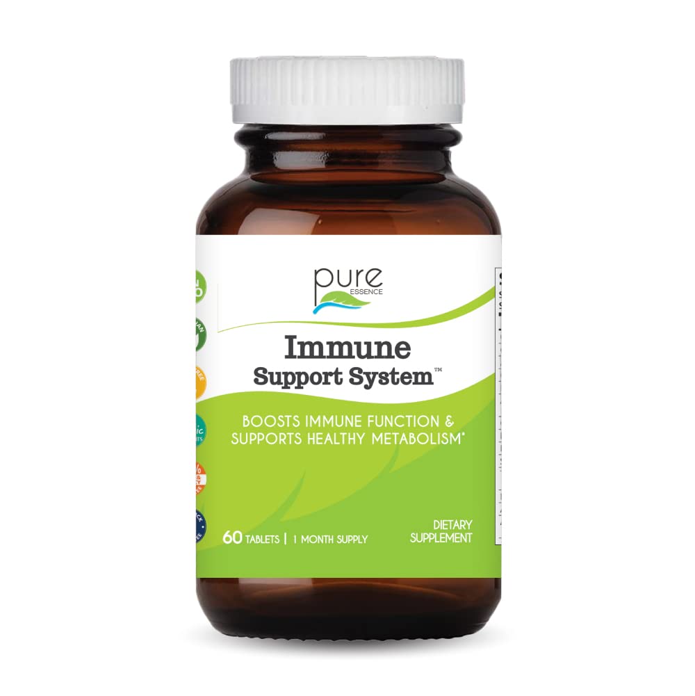 Pure Essence Immuun Cellular Support System met Maitake, Reishi, Shitake Mushroom, Spirulina, Colostrum, Fucoidan en meer - 60 tabletten