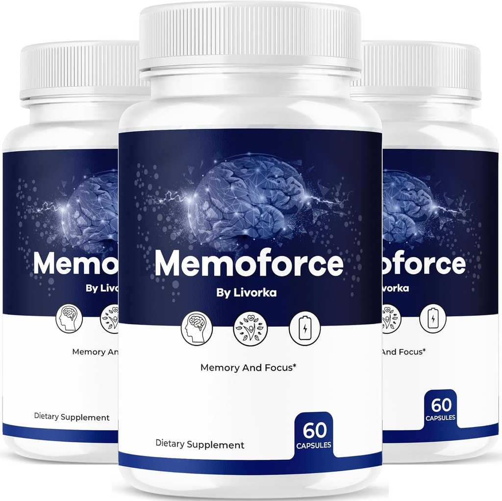 (3 Pack) Memoforce Brain Supplement - Official Memoforce Premium Formula Pills, Advanced Support Memo Force Brain Supplement For Wellness & Algehele gezondheid, Memoforce Reviews, 180 Capsules for 3 Months