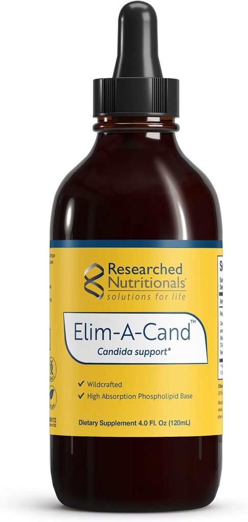 Onderzoek naar voedingssupplementen Elim-A-Cand - Candida Support - Microbial & Gut Health Supplements with Berberine, Slippery Elm, Cinnamon Bark, PAU D'Arco & Marshmallow Root - Herbal Detox Tinctuur (4 Fl Oz)