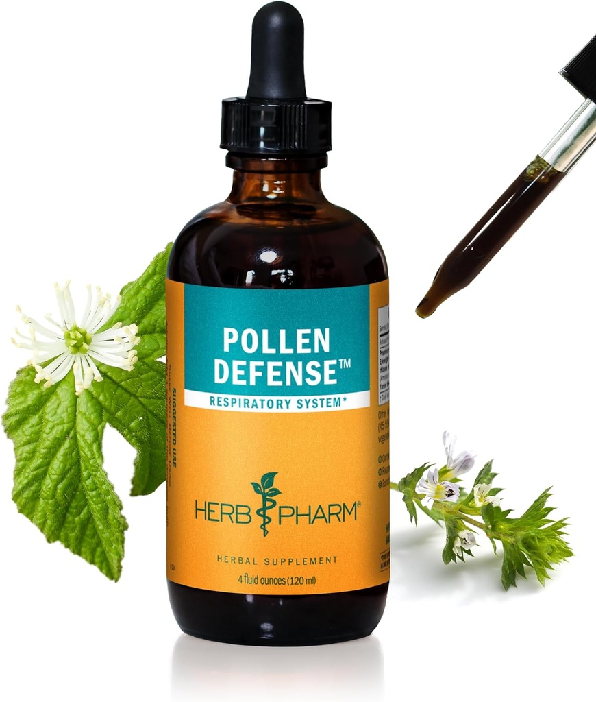 Herb Pharm Pollen Defense Liquid Herbal formule voor ademhalingssysteem ondersteuning - 4 Ounce