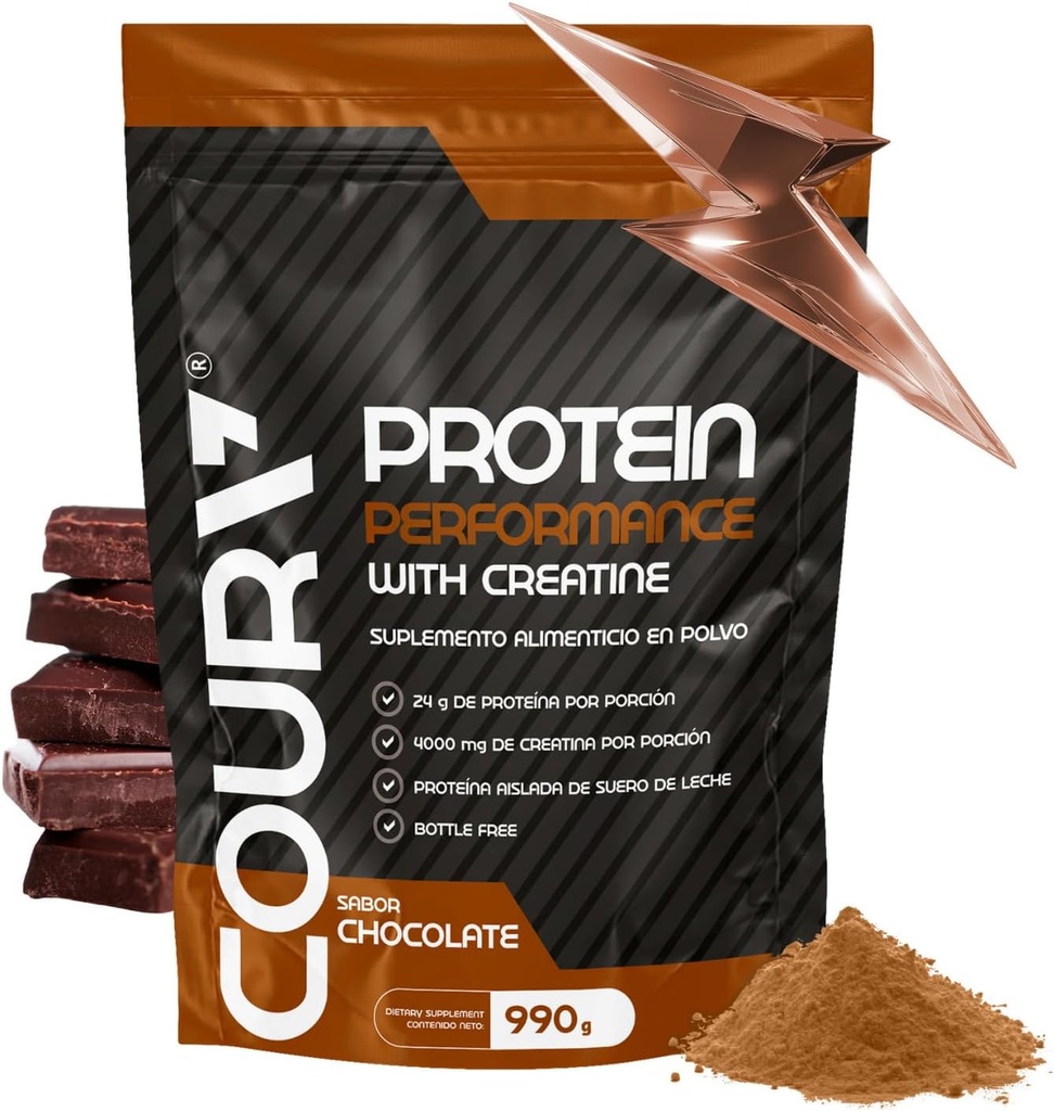 COURA Proteín Performance 990g - eiwitpoeder met hoge prestaties - met creatine - ideaal voor atleten - Glutenvrij