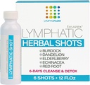 Lymfatische drainage shots, Drinkopzetting voor volledige lichaam Lymfatische reiniging & Detox, Ondersteuning Lymfoedeem, Lipoedeem, & Liposuctie Herstel, Post Massage & Handmatige Drainage, 12 Oz Each (6-pack)