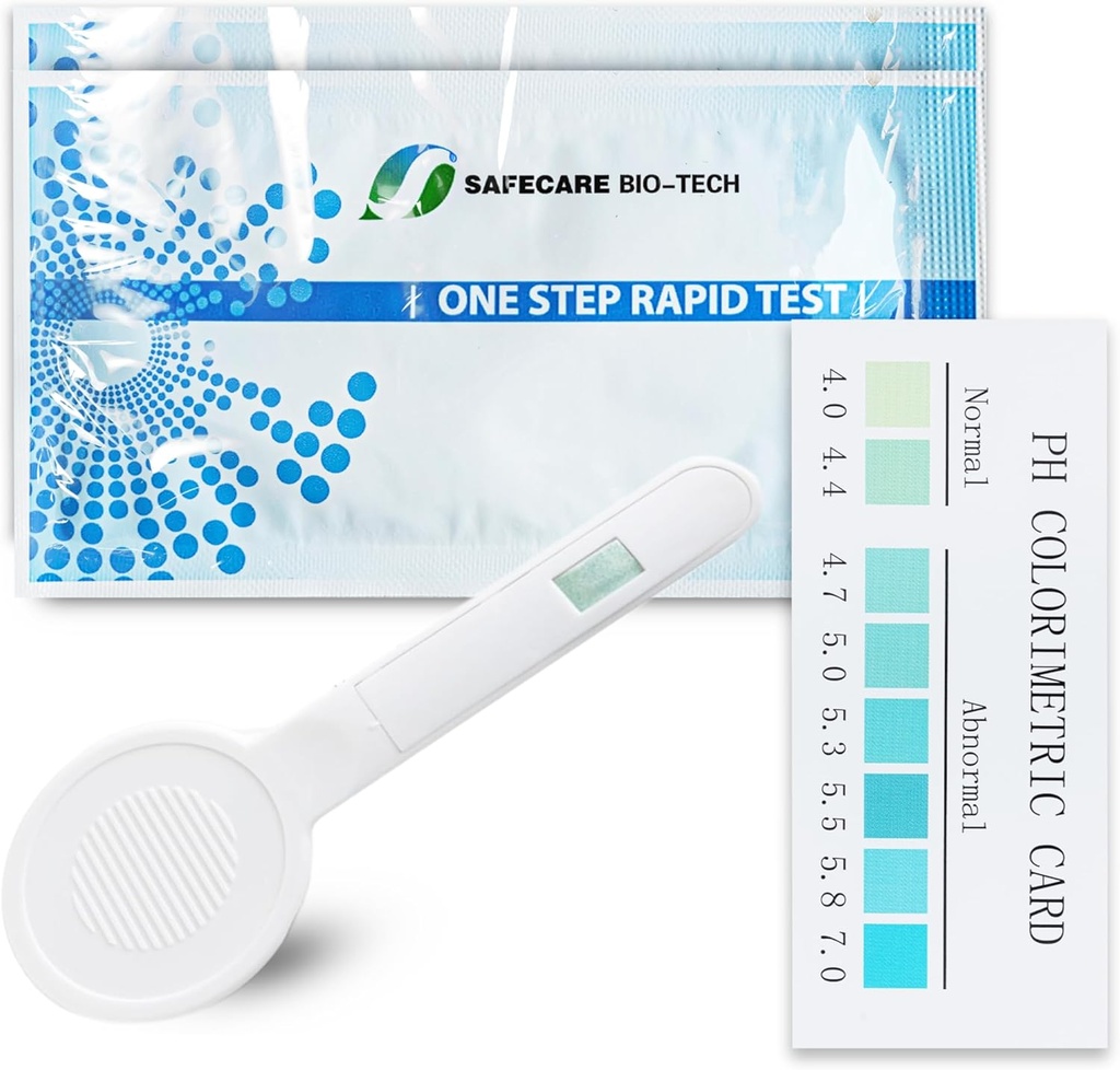 One Step Vaginal pH Bacterial Vaginosis Test Kit, 5 Test Kits, BV, Yeast Infection, Feminine Vaginal Health, pH Balance for Women, Individually Foil Wrapped
