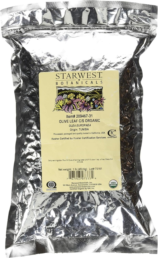 Starwest Botanicals Olive Leaf Cut and Sifted, 1 Pond