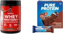 Six Star Elite 100% Whey Protein Plus Triple Chocolate 1,8lbs en Pure Protein Chocolate Deluxe Proteïne Bars 12 Count Pack