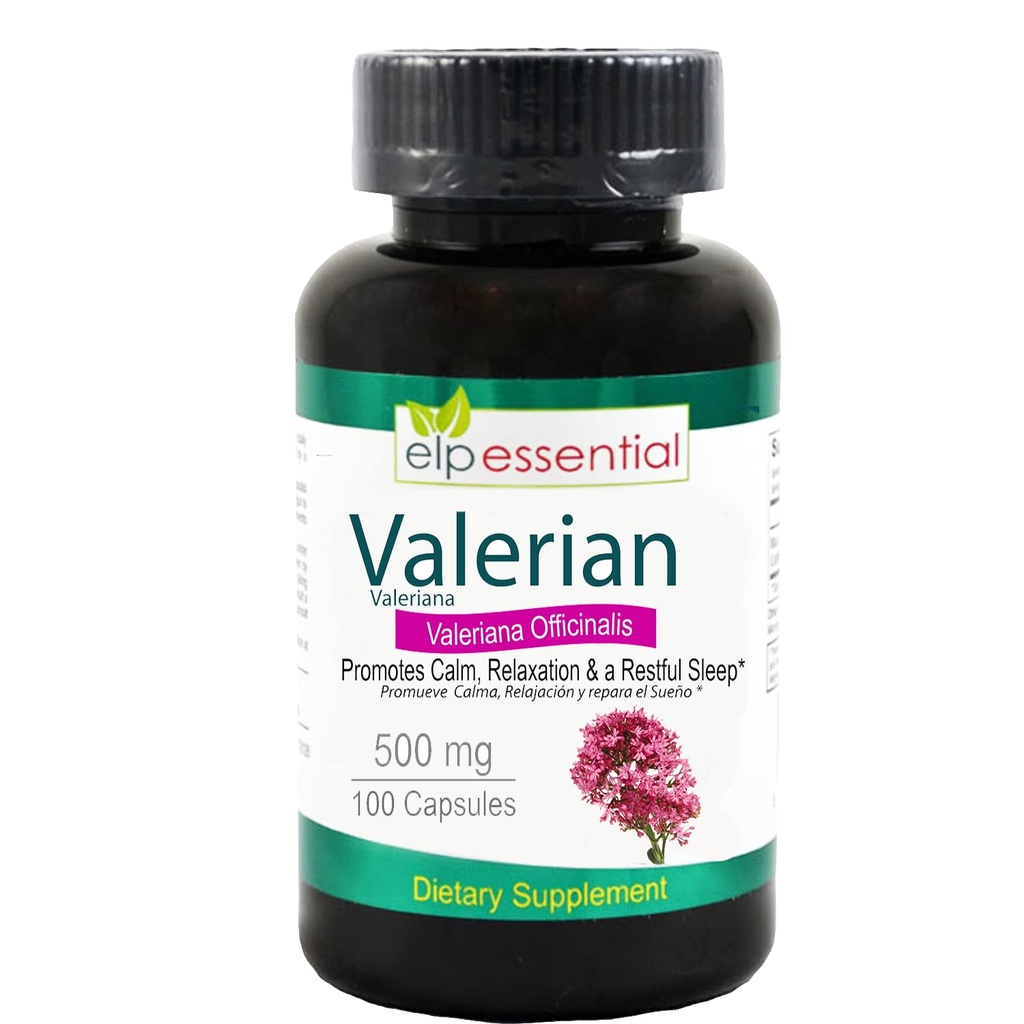 Valerian Root Capsules Organic 500mg Herb Extract Supplement 100 Pills