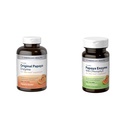 American Health Papaya Digestief Enzyme Kauwtabletten Bundel - Origineel 600 Tel en met Chlorofyl 100 Tellen