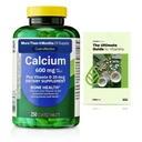 Spring Valley Calcium Plus Vitamine D Tablets Dieetsupplement, Bone Health, VIT D 20 mcg, 600 mg, 250 Tellen + Exclusieve VitaMax Vitamine Gids (2 items)