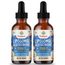 2000MG Liposomal Glutathion Vloeibaar, 98% Absorptie, Actieve Vorm L-Glutathione Supplement, Vegan Vriendelijk, Krachtig Antioxidant Complex voor Immuun Systeem, Veroudering Verdediging, Detox, 4 FL.OZ