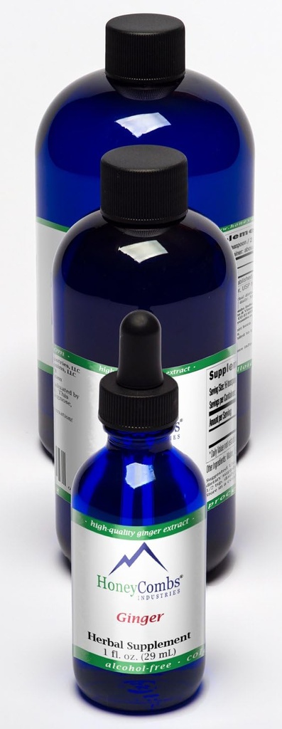 HoneyCombs Ginger Ondersteunt Circulatie, De Lever, Colon, Digestie en Meer Alcoholvrije Liquid Extract