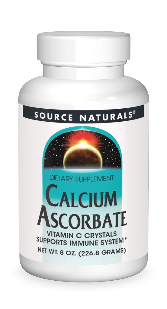 Bron Natuurlijken Calcium Ascorbaat, Vitamine Kristallen - Ondersteunt Immune Systeem - 8 oz
