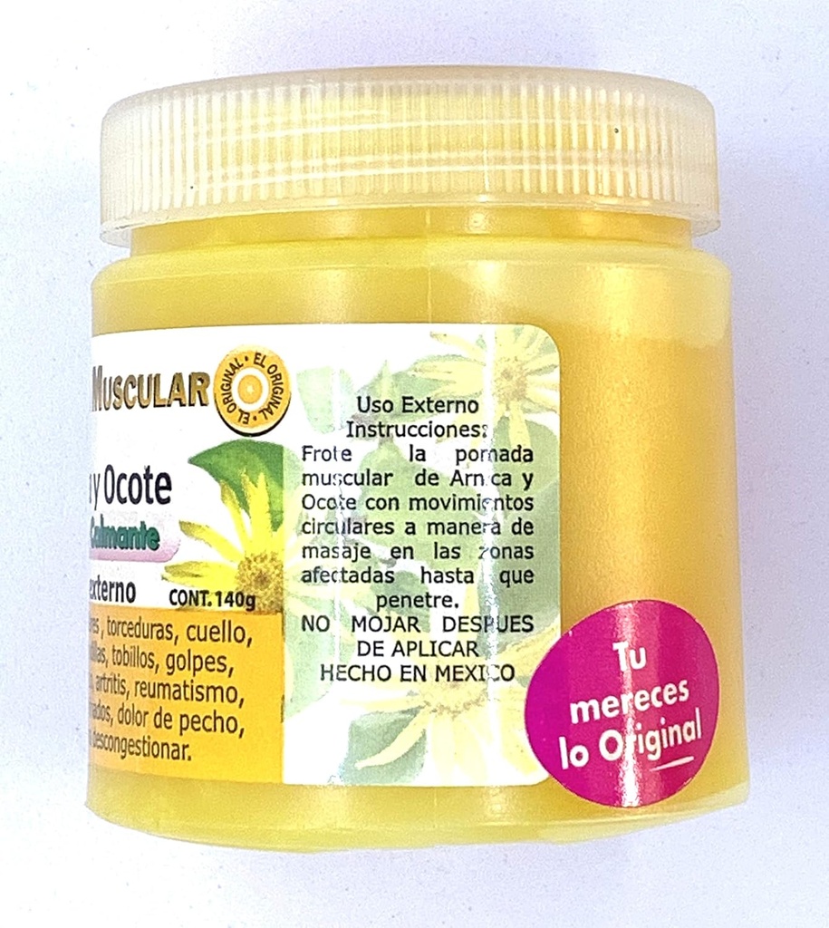 Muscle Pomade met kamille en Ocote Pine extracten 140grs.