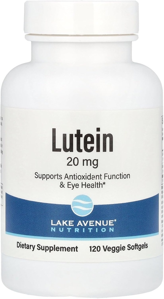 Lake Avenue Lutein - with Lutein & Zeaxanthine from Marigold Extract - Supports Antioxidant Activity & Eye Health - Vegetarian Friendly, Non-GMO - 20 mg - 120 Veggie Softgels