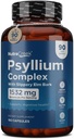 Psyllium Complexe capsules met Psylliumpoeder, Slipperige Elm & Gember om de gezondheid van het spijsverteringssysteem te reinigen en te ondersteunen 180 capsules