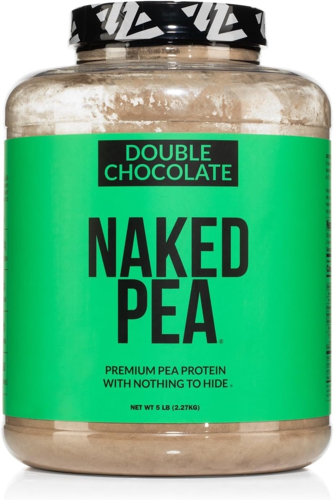 NAKED Pea - Double Chocolate Protein van Amerikaanse en Canadese boerderijen, Biologische Cacao, Biologische Kokossuiker - Geen GGO, Geen soja, en Glutenvrij, Hulp Groei en Herstel - 53 Serven