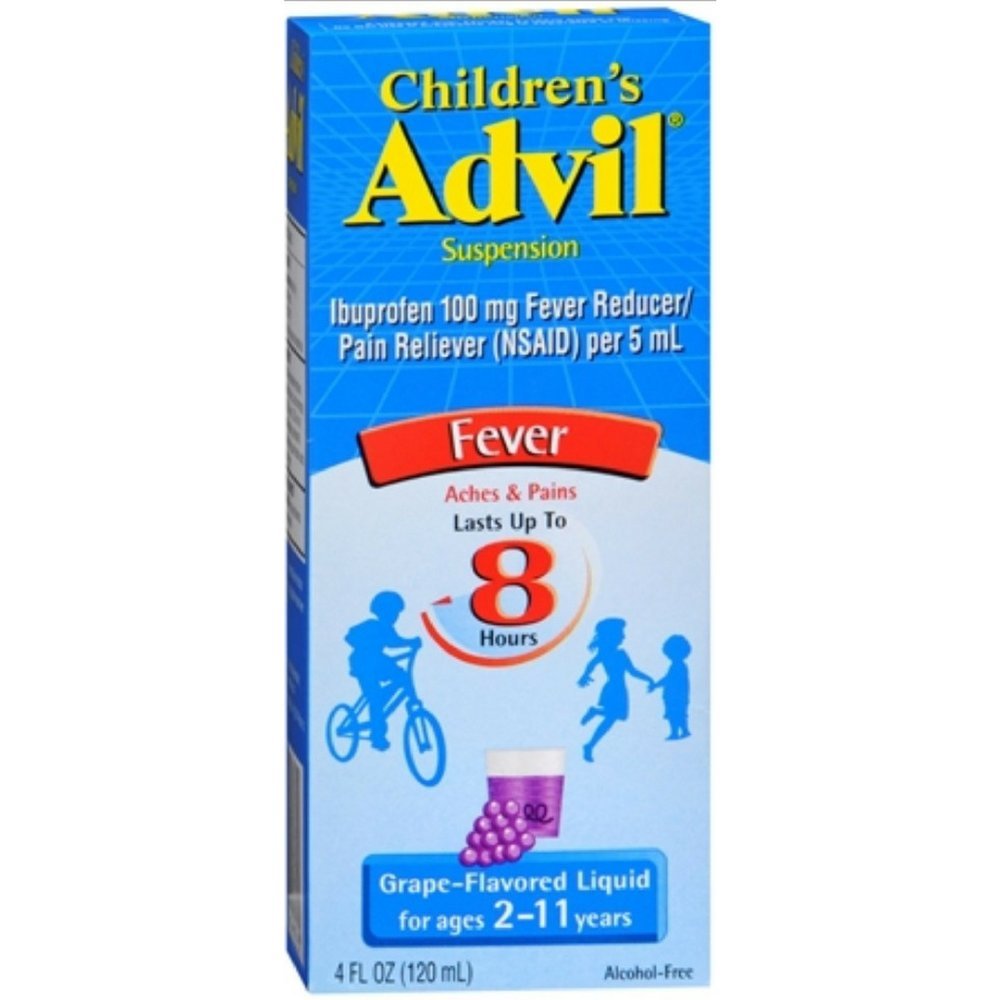 Childrenâââ €š¬â €ž¢s Advil Liquid Pain Relief Medicine and Fever Reducer, 100 Mg Children's Ibuprofen for Ages 2-11, Grape - 4 Fl Oz