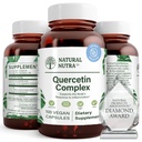 Natuurlijke Nutra Quercetine Complex met bromelaïne en vitamine C Citrus Bioflavonoid Supplement, Ondersteuning lichaam tot seizoensveranderingen en roodheid van het lichaam, bevordert de gezondheid van de lever, 100 veganistische en vegetarische capsules