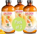 GreenPeach Liquid Calcium for Kids - Magnesium, D3 & Zink Supplement - Calcium citraat & vitamine D3 Kids Calming Syrup - Geen suiker Geen kunstmatige smaken - Vegetarische Kosjer (3-pack)