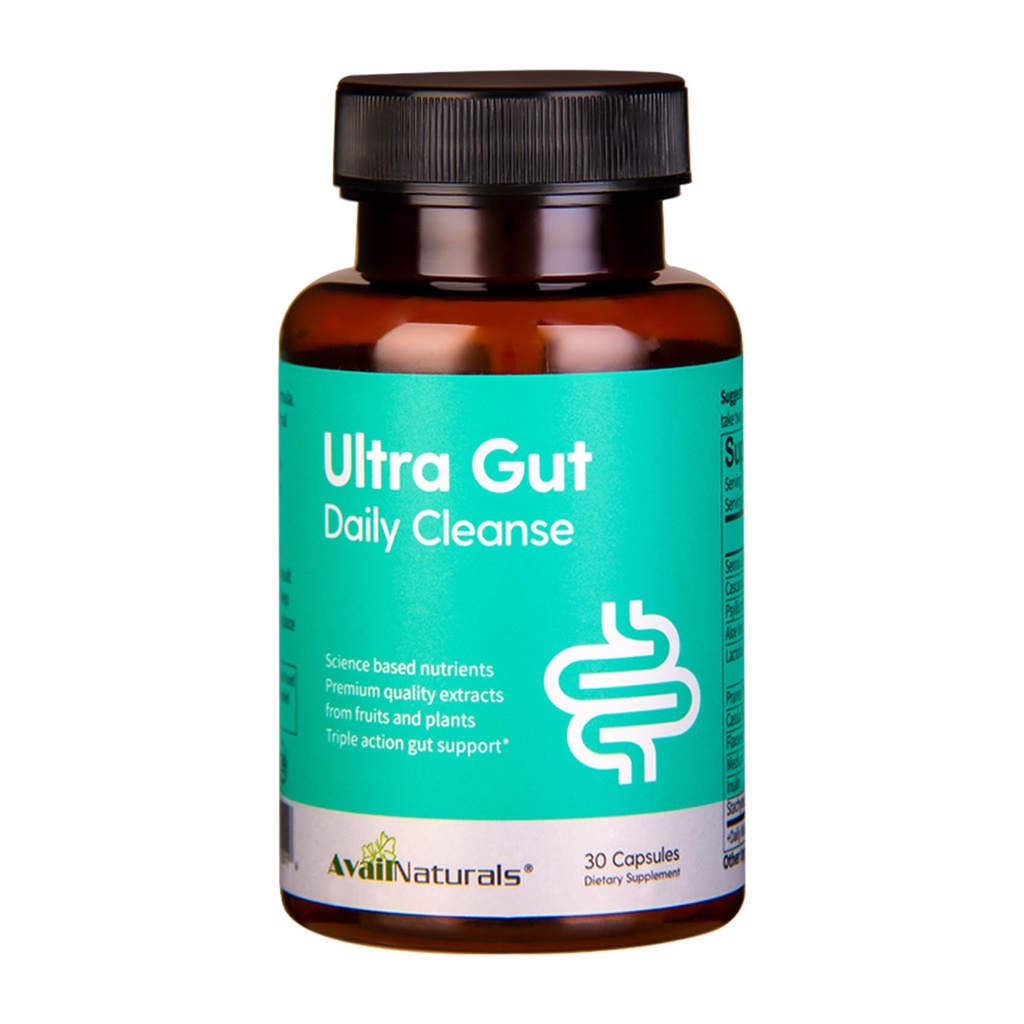 AvailNaturals Ultra Gut Dagelijkse Reiniging 15 dagen Reiniging-met Senna Leaf Extract, Cassia Seed, 2,5 miljard Probiotica & Dietary Fiber, 30 Capsules