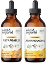 Wild & Organic Astragalus Tinctuur 4 fl oz & Ashwagandha Tinctuur 4 fl oz