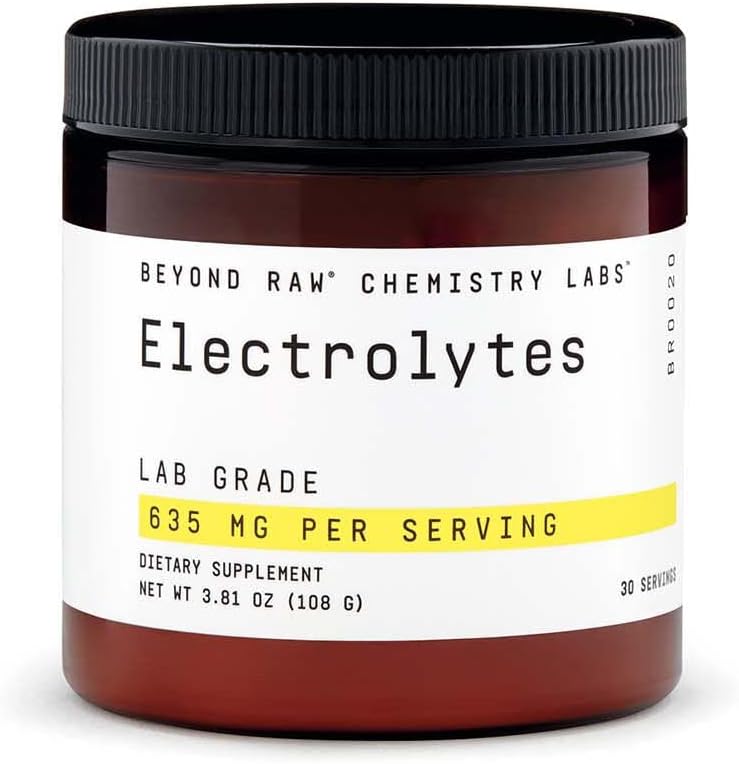 BEYOND RAW Chemistry Labs Electrolytes Powder, Lab Grade, Gluten Free, Sugar Free Electrolyte Drink Mix, Supports Performance and Hydration, 30 Servings