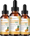 M inch (3 Pack) Magnesium Glycinate Drops - Magnesium Liquid Supplement 1000mg met Fiber Bromelain Vitamine B,C,D - 98% Absorptie dan Pillen Gummies