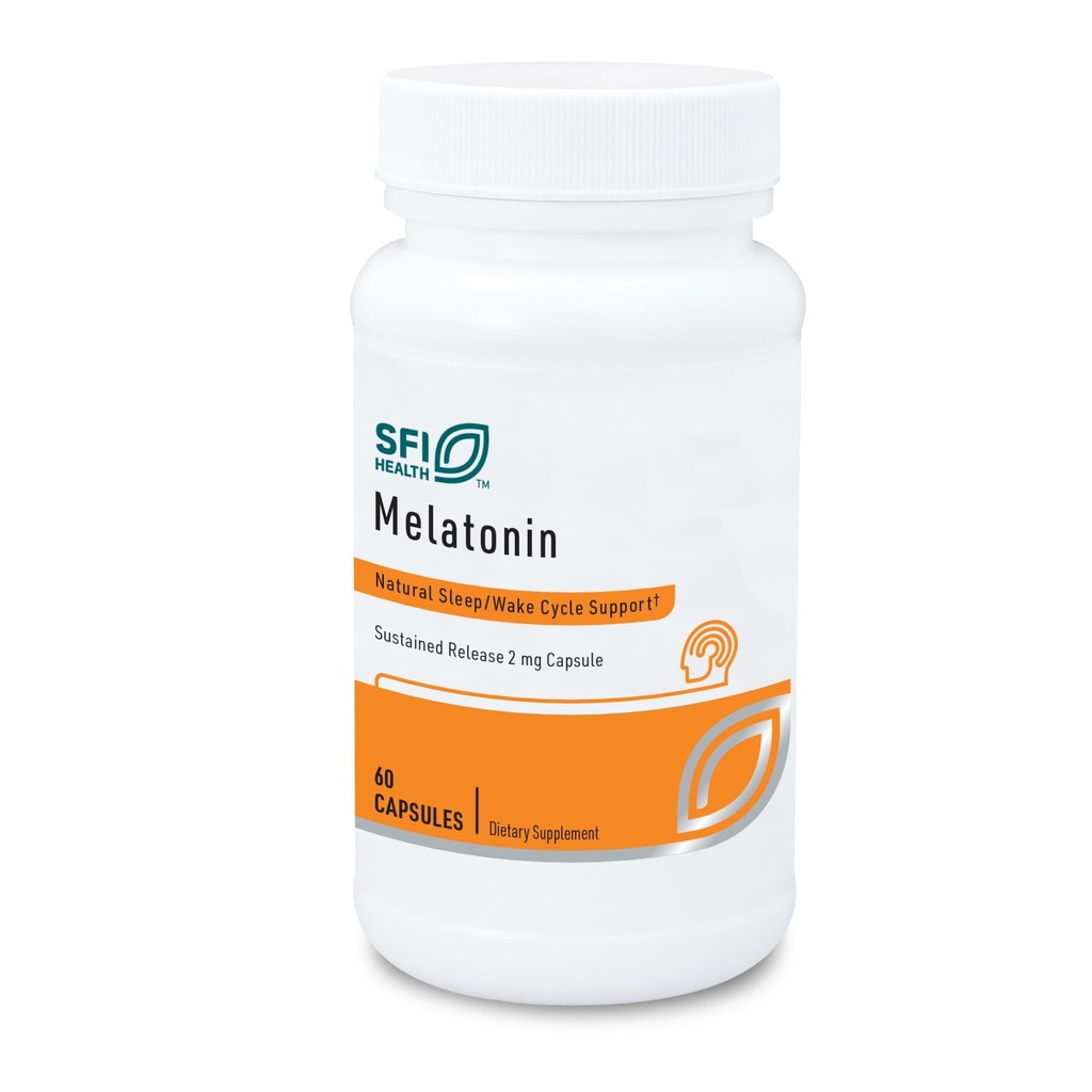 Klaire Labs SFI Health Melatonine-SR - Aanhoudende 'Time Release' Melatonine 2mg Capsules - Slaapondersteuning voor mannen en vrouwen (60 capsules)