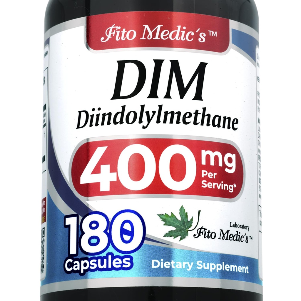 FITO MEDIC'S Lab Dim Supplement 1800 Capsules 400 mg Dim Dilyl WHT Dim Supplement 400mg Ultra hoge absorptie.
