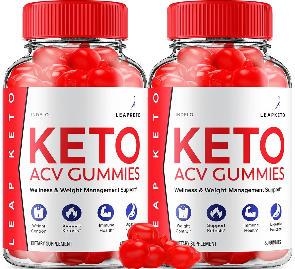 (2 Pack) Leap Keto ACV Gummies - Advanced Formula Leap Keto Plus Weight Management ACV Gummies Apple Cider Vinegar Keto Leap ACV Gummies Dieetsupplement Beoordelingen Mannen Vrouwen (120 Gummies)