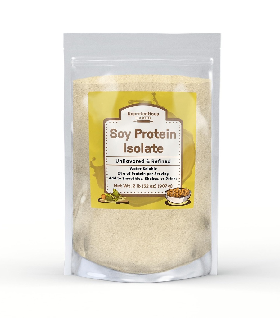 Niet pretentieus Baker Soy Protein Isolaat (2 lb), Goede Bron van Proteïne & Iron, Smoothies, Shakes