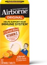Airborne Vitamine C 1000mg (per portie) Citrus Kauwtabletten (32 Aantal in een doos), Glutenvrije Immune Ondersteuning Supplement, met Vitaminen A C E, ZInc, Selenium, Echinacea & Gember, Antioxidanten