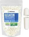 XPRS Nutra Maat 3 Lege Capsules - 1000 Telle Lege Gelatine Capsules - Pillen DIY Capsule Vulling - Pure Bovine Pill Gel Caps Vulbare Do-It-Yourself Vitaminen en Supplementen (White)