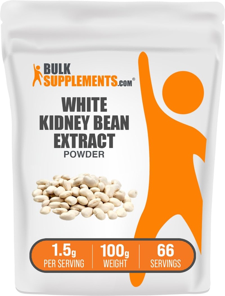 BulkSupplements.com Witte nier Bean Extract Poeder - Witte nier Bean Poeder - Kruidensupplement - Glutenvrij, 1,5 g per portie, 100 g (3,5 oz) (verpakking van 1)