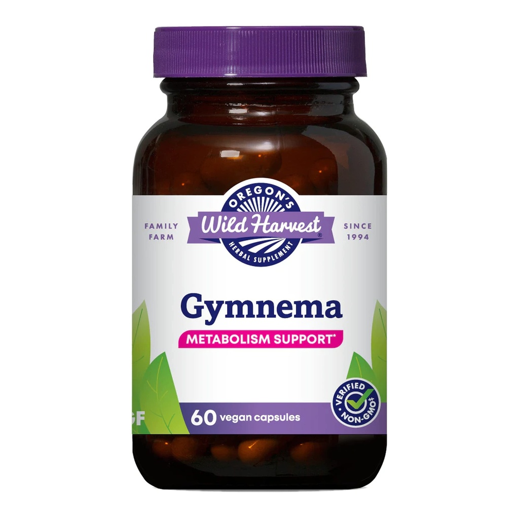 Oregon's Wild Harvest Gymnema Kruidensupplement Vegan Capsules, 60 Tellen
