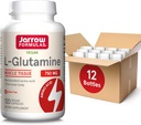 Jarrow Formulas L-Glutamine 750 mg, Dieetsupplement, Immuun- en Spierondersteuning, 120 Veggie Capsules, Up to 120 Day Supply (pack of 12)