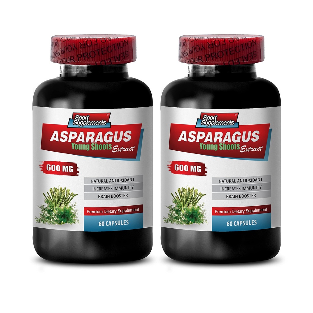 Diuretische pillen - Asperges 600 MG - Young Shoots Extract - Premium Dieetsupplement - antioxidant Supplement voor huid - Asperges Extract, antioxidant Supplement, Asperges Pillen - 2B 120 Capsules