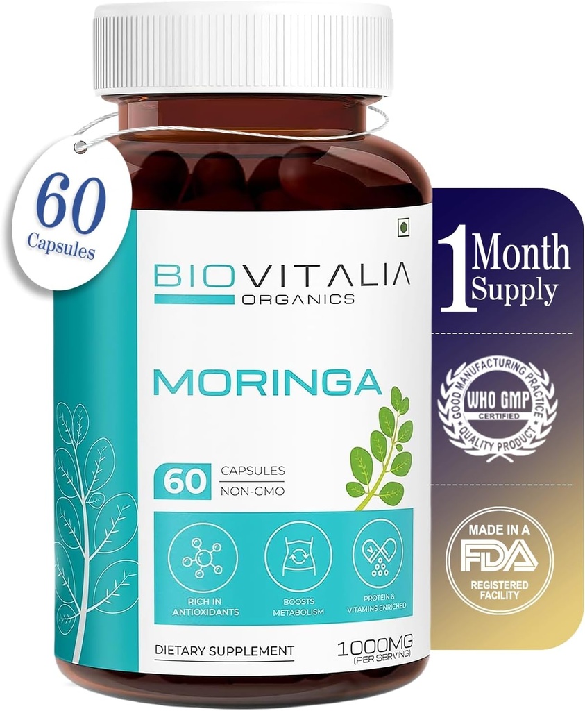 Biovitalia Moringa 1000mg Helpvol in algehele gezondheid en welzijn 