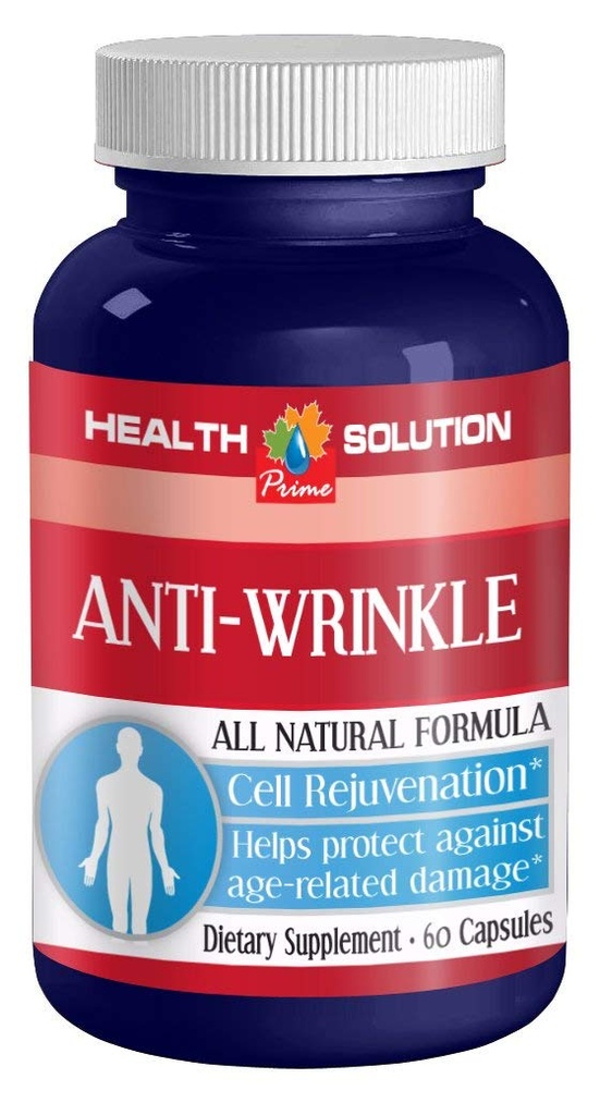 Vitamine A C E supplement - ANTI-WRINKLE ANTI-AGING COMPLEX- Anti rimpel vitaminen, anti rimpel supplement voor vrouwen, hyaluronzuur serum voor gezicht moisturizer anti-aging - 1 fles 60 capsules