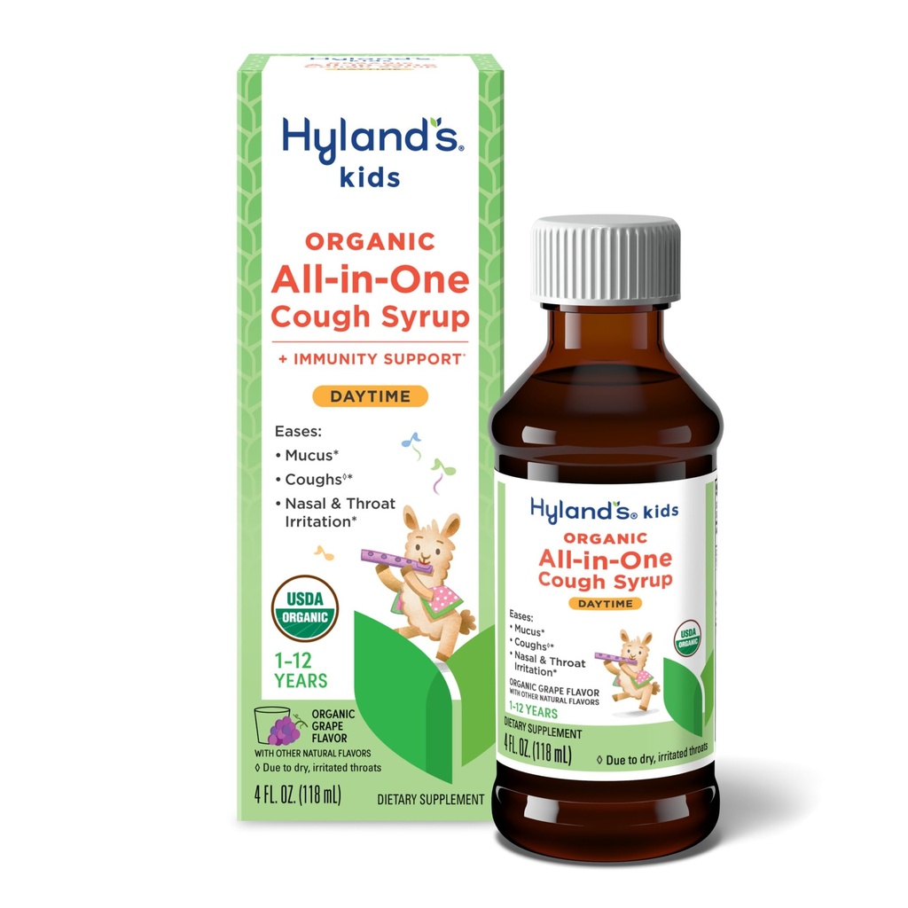 Hyland's Kids Biologische Alles in één Hoest Siroop Overdag - Druiven