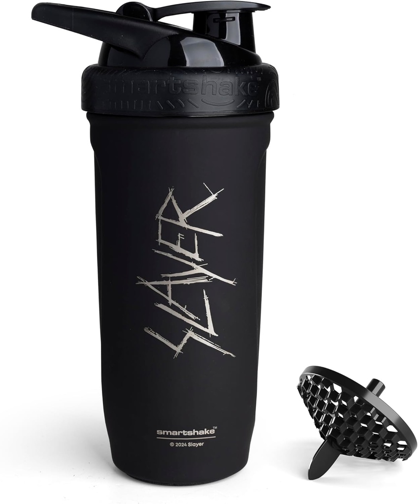 Smartshake Rockband Versterk Roestvrij stalen Protein Shaker Bottle - Niet-geïsoleerde Gym Bottle 
