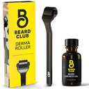 De Baard Club Derma roller & baard groei olie - Microneedling roller met 540 Titanium Micronezen voor gezicht, lichaam & Scalp - Baard roller met Sandalwood & Cedar Baard Oil