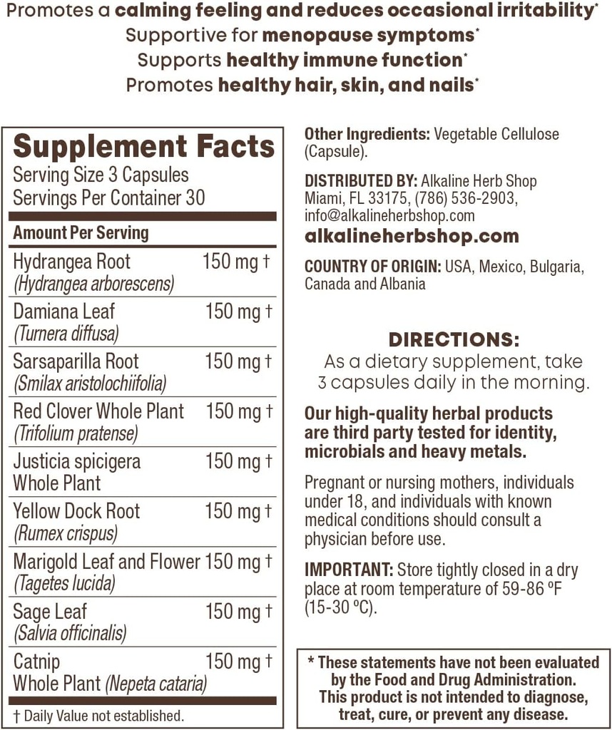 Alkaline Herb Shop Haar Supplement 90 Capsules (Haar Wellness)