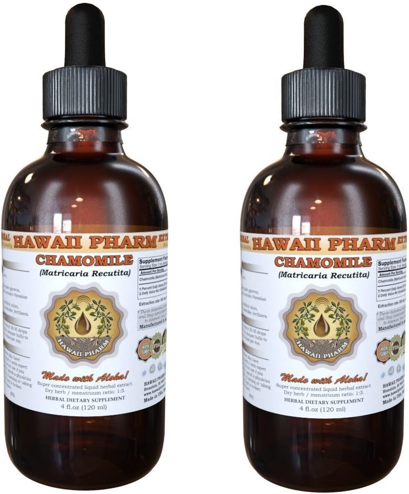 Kamille Liquid Extract, Biologische Kamille (Matricaria Recutita) Tinctuur Supplement 2x4 oz