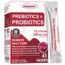 ZEBORA Probiotica-voor-Vrouwen 100 miljard-CFU's met Prebiotica, D-Mannose & Cranberry voor Digestieve, Immune, Vrouwelijke UT Health Support, Ultimate Probiotic Women's Care, Soy & Gluten Free, 45 Packets