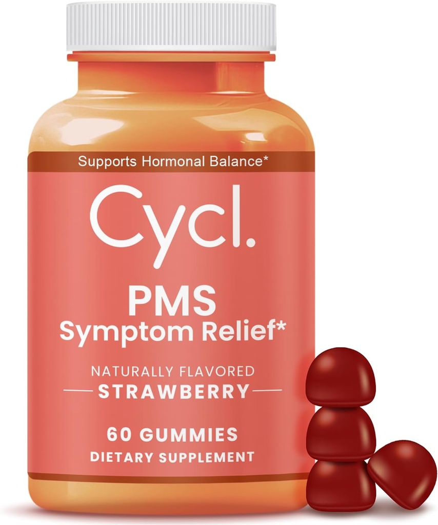 PMS Ondersteuning Gummies voor vrouwen - Chasteberry Supplement voor Hormone Balance & Menstrual Cramp Relief - 60 Tellen