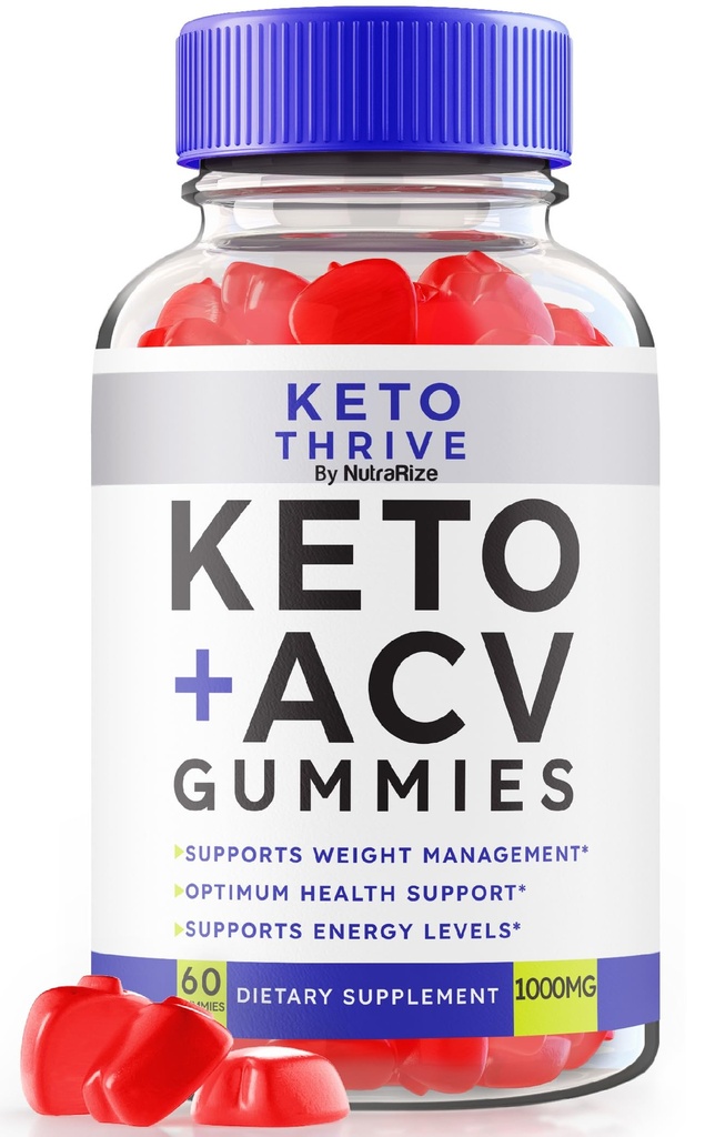 Keto Thrive ACV Gummies, Keto Thrive Keto + ACV gewichtsverlies supplement, Keto Thrive Apple Cider Vinegar 1000MG Geavanceerde Formule, Keto Plus ACV Gummy Reviews (60 Gummies)