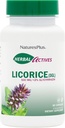 NaturesPlus Herbal Actives Licorice (DGL) 500 mg - 60 Capsules, Verpakking van 4 - Ondersteunt gezonde spijsvertering en algehele welzijn - Vegetarisch, Glutenvrij - 240 Totaal porties