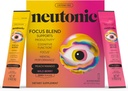 Neutonic Nootropic Focus Blend Powder | Peach Mango & Wild Berry 32 Sticks | Caffeine Free, Zero Sugar | Support Memory, Mental Clarity, Cognitive Function | Boost Focus, Energy, Brain Health
