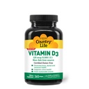 Country Life Vitamine D3 5000 IE Hoge potentie, Niet-Vis Bron, Ondersteunt Bot Gezondheid, Immuunfunctie en Calciumabsorptie .. 365 Softgels, Gecertificeerde Glutenvrije, Langetermijnvoorziening